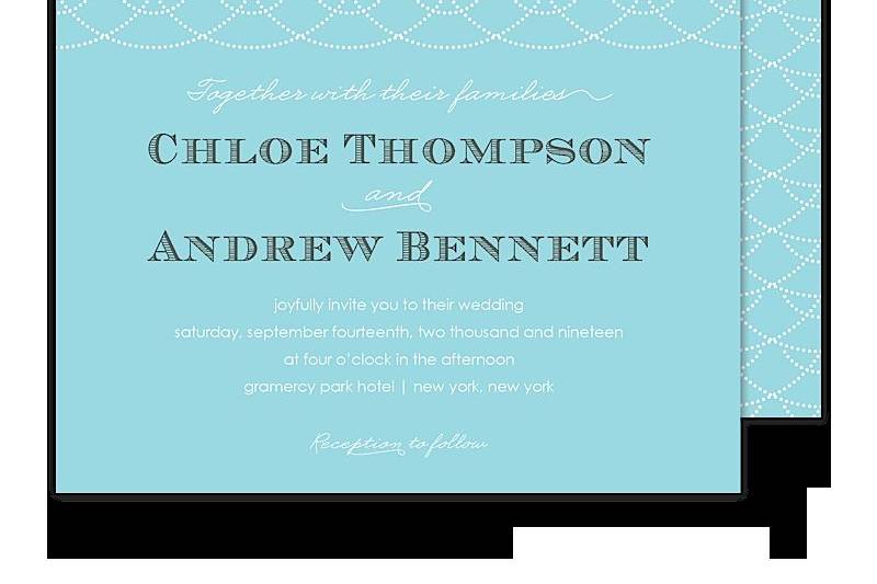 Stylish Waves Wedding Invitation