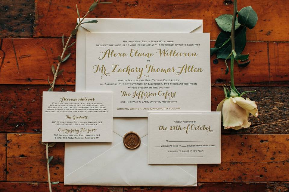 Gorgeous wedding invitations