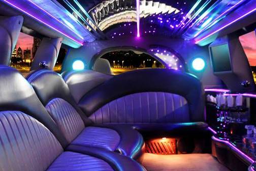 Interior of the limo