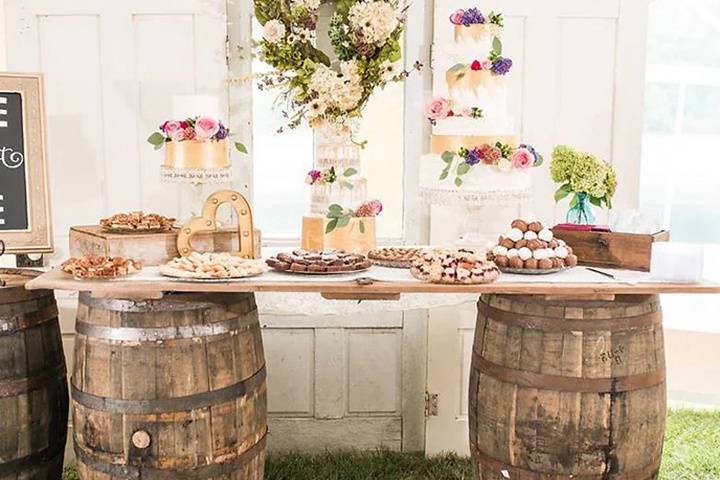 Whiskey Barrel Table