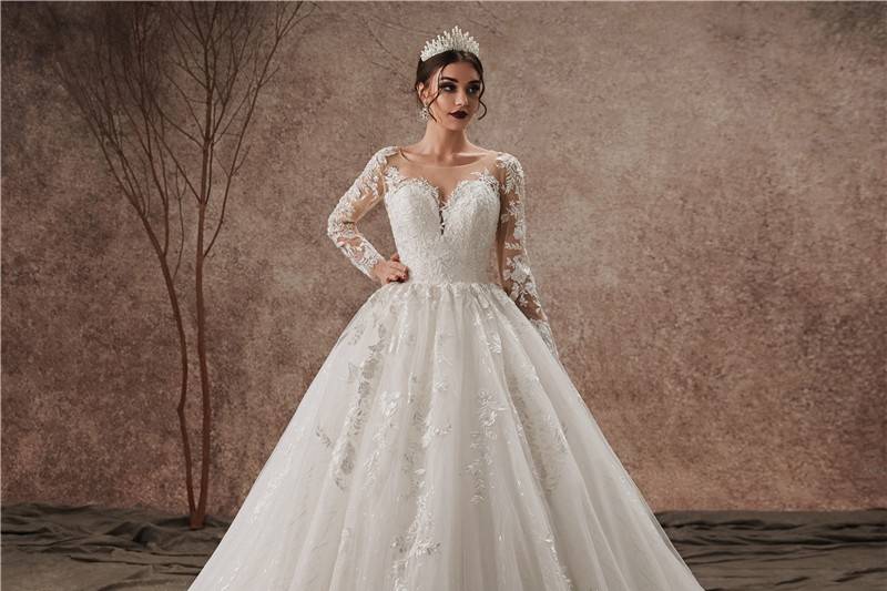 Lace ball gown