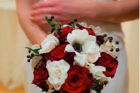 Red and white bouquet