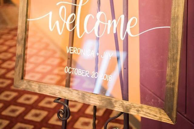 Welcome Sign Ballroom