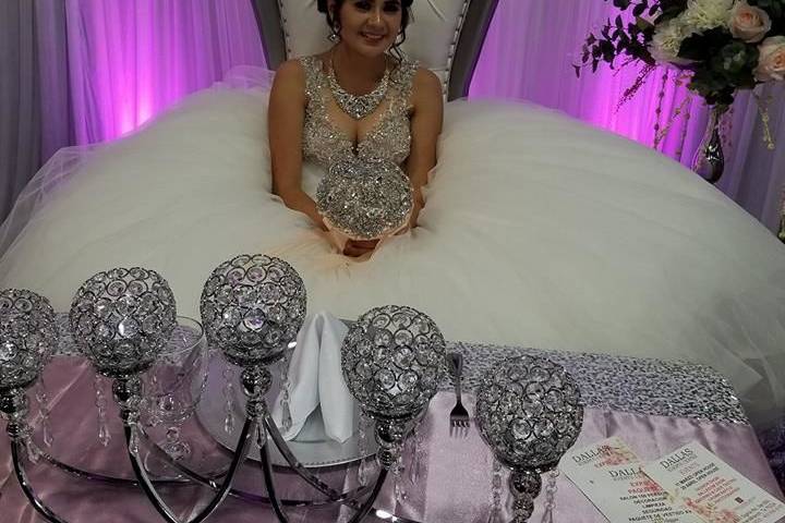 Bride in her chair