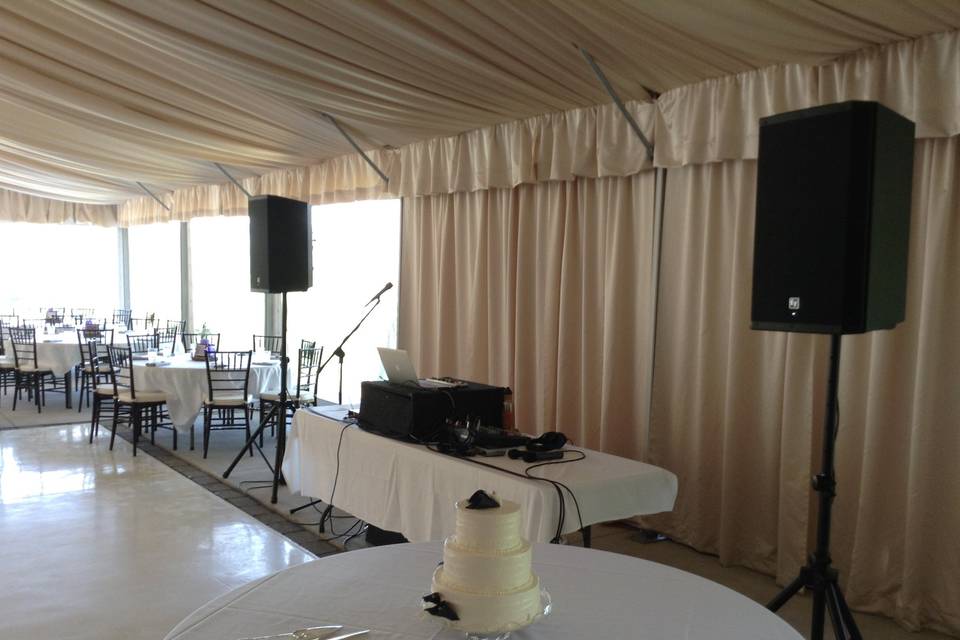 Wedding Reception in the tent at the AlexLee House - a beautiful wedding venue in the Shelburne / Greenfield area.