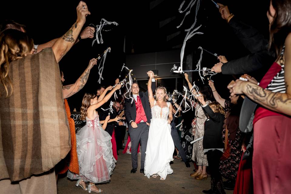 Exit Photo with Streamers