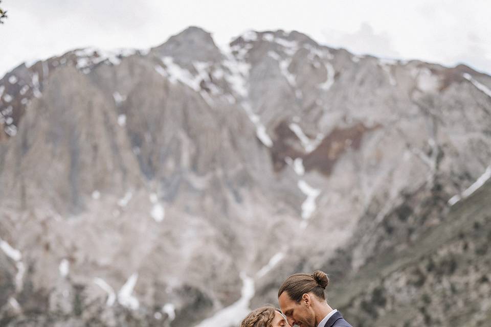 Bride and Groom at the Lake
