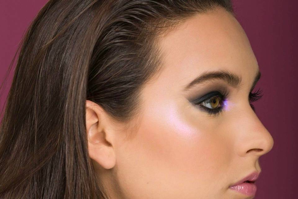 Playful makeup artistry