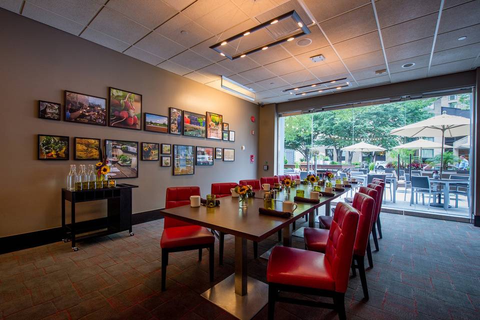 Indoor long table setup