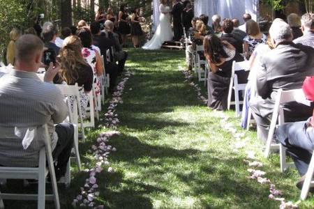 Ceremony in the garden at Big Bear
