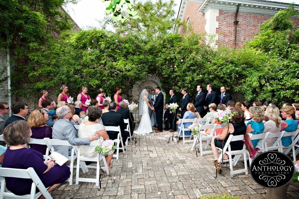 Outdoor wedding ceremony