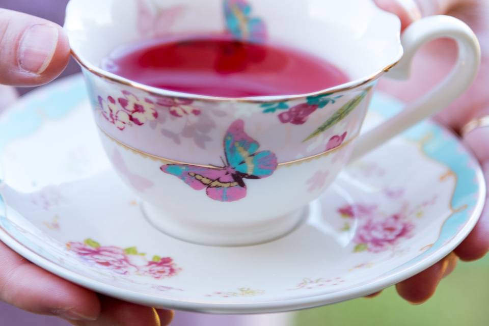 Butterfly teacup