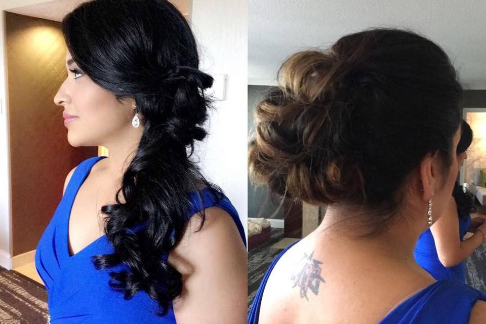 Wedding hair styling