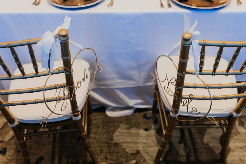 Bride & Groom Signs