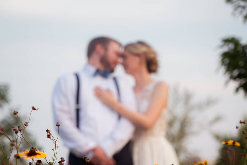 Couple in flowers