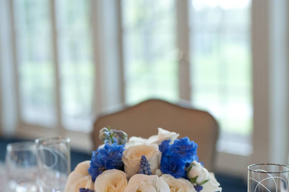 Blue and White Centerpiece