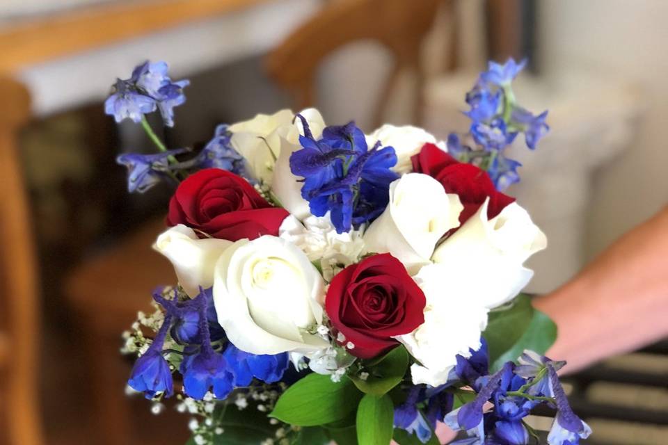 Red White & Blue Bridesmaid