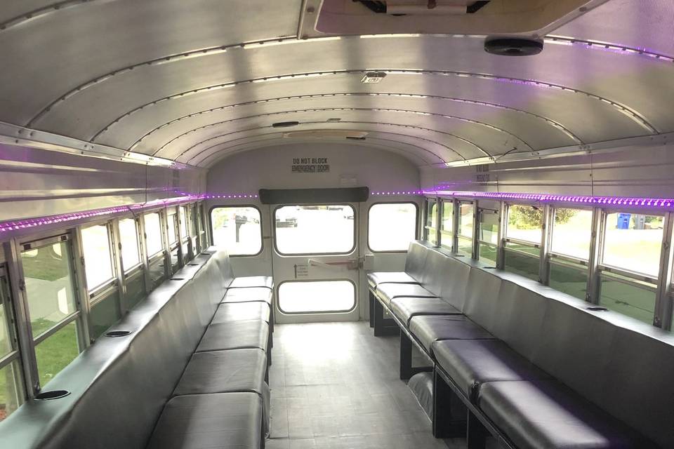 Inside of bus.