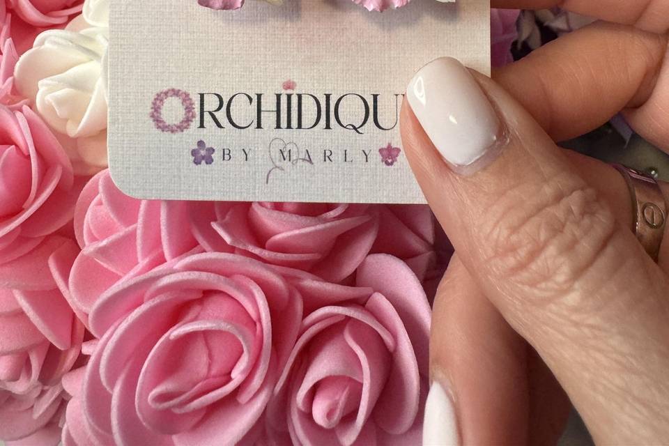 Orchid handmade earrings