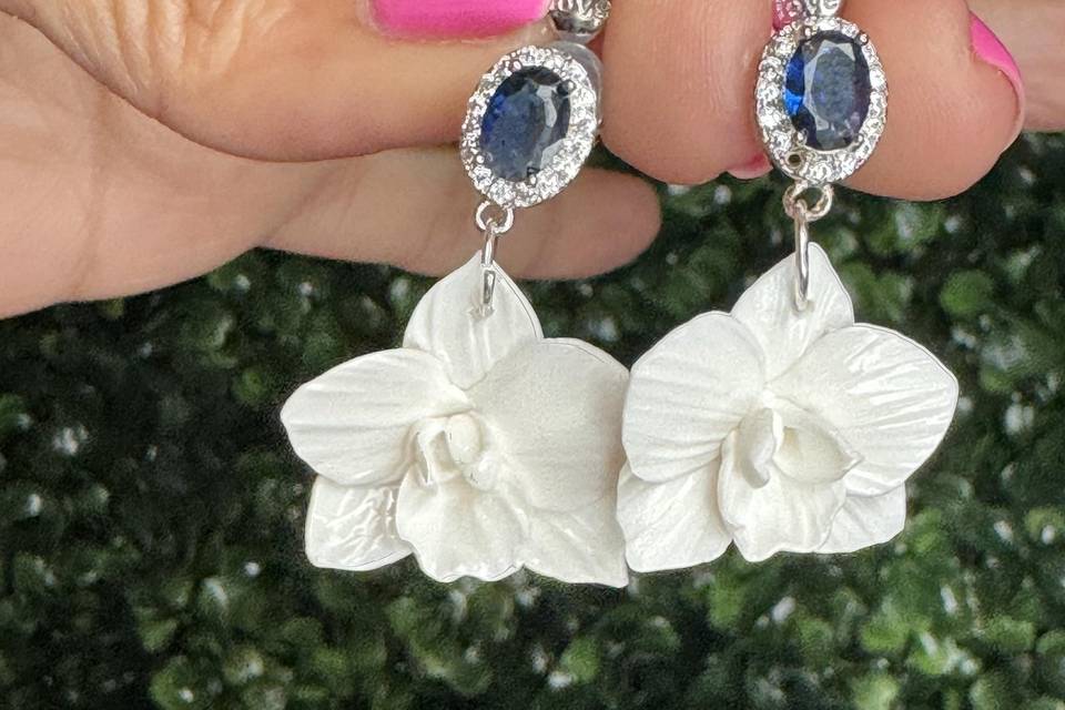 Orchid earrings