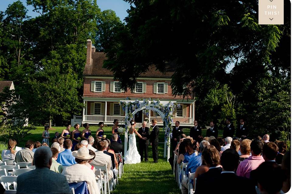 Untented garden reception, Jun