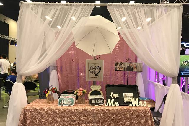White sheer formal set up