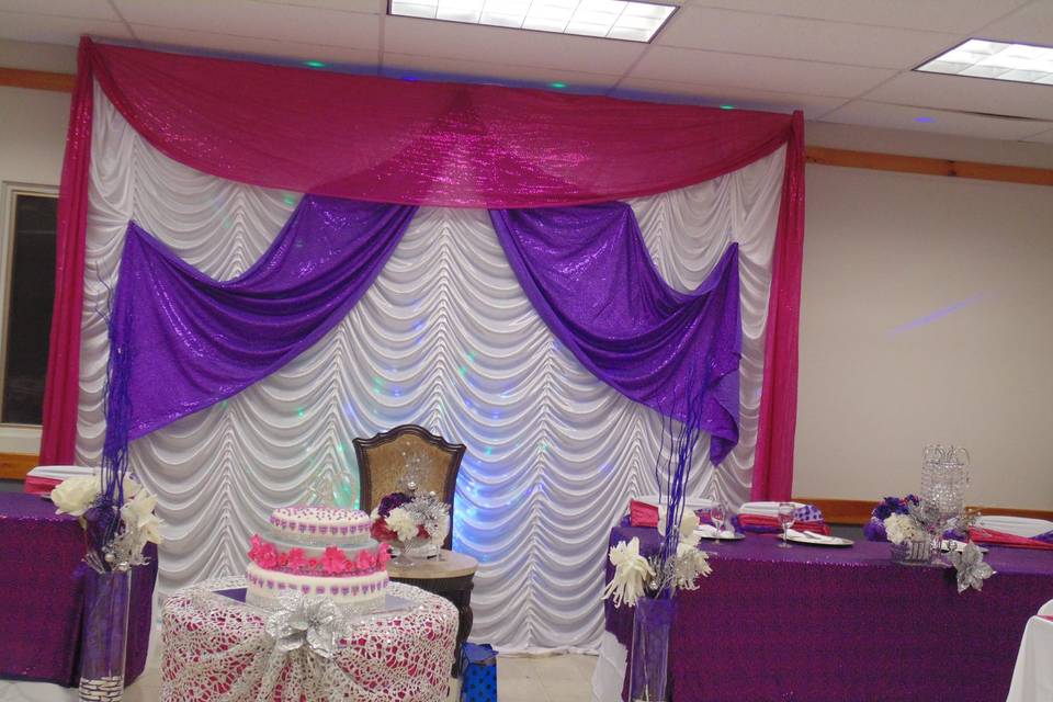 Purple and pink decor