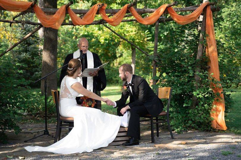 Bride with a broken ankle