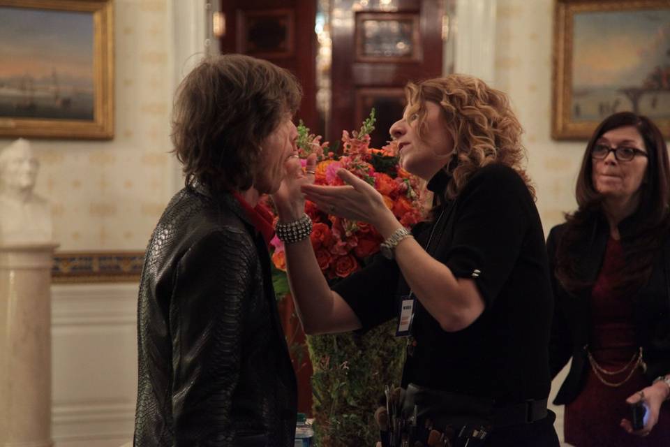 With Mick Jagger at the White House