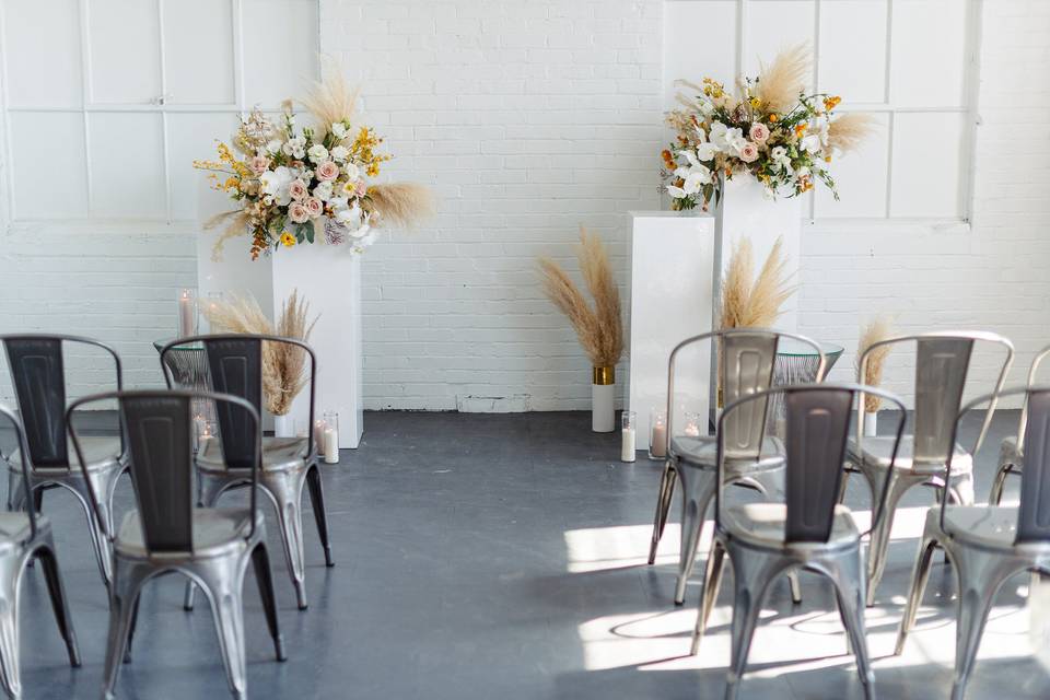 Industrial Boho Ceremony