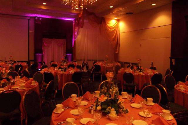 Ballroom with accent lighting