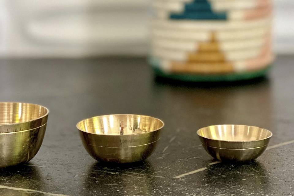 Tiny Takeaway Brass Bowls