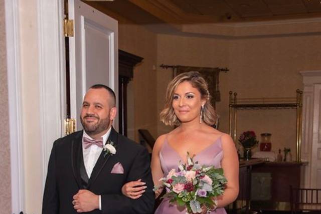 Bridesmaid and groomsman