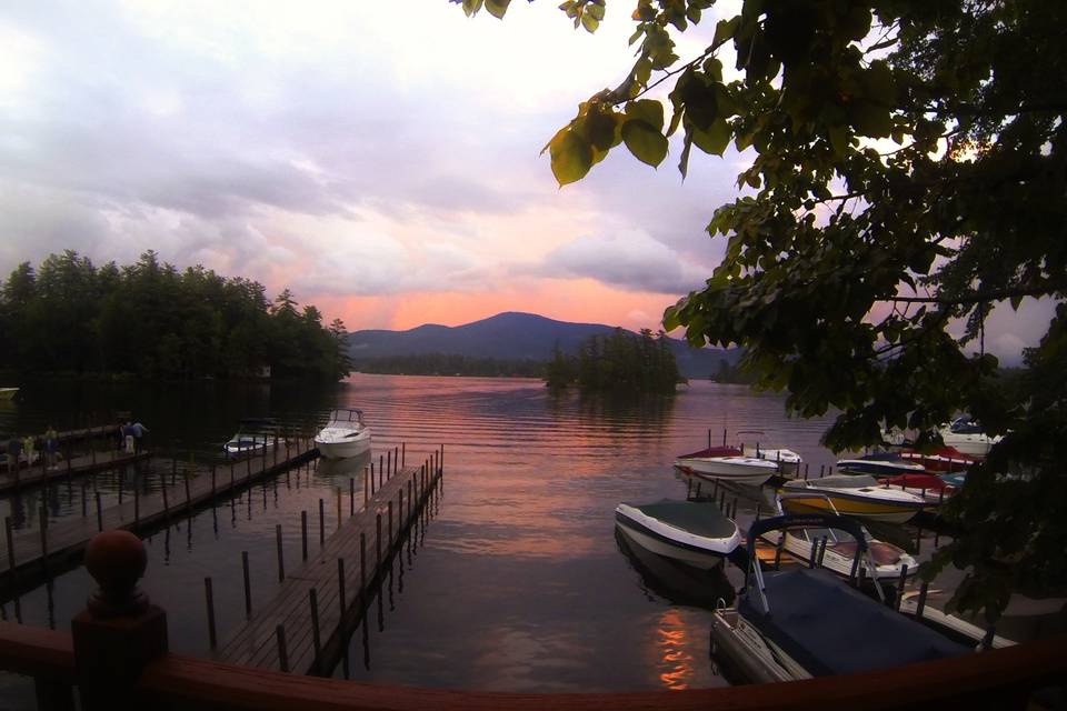 Lake George, NY sunset after a storm.