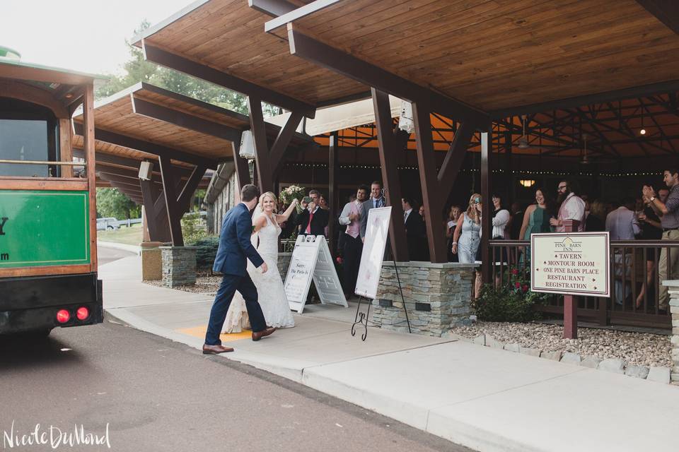 Bride & Groom Arriving