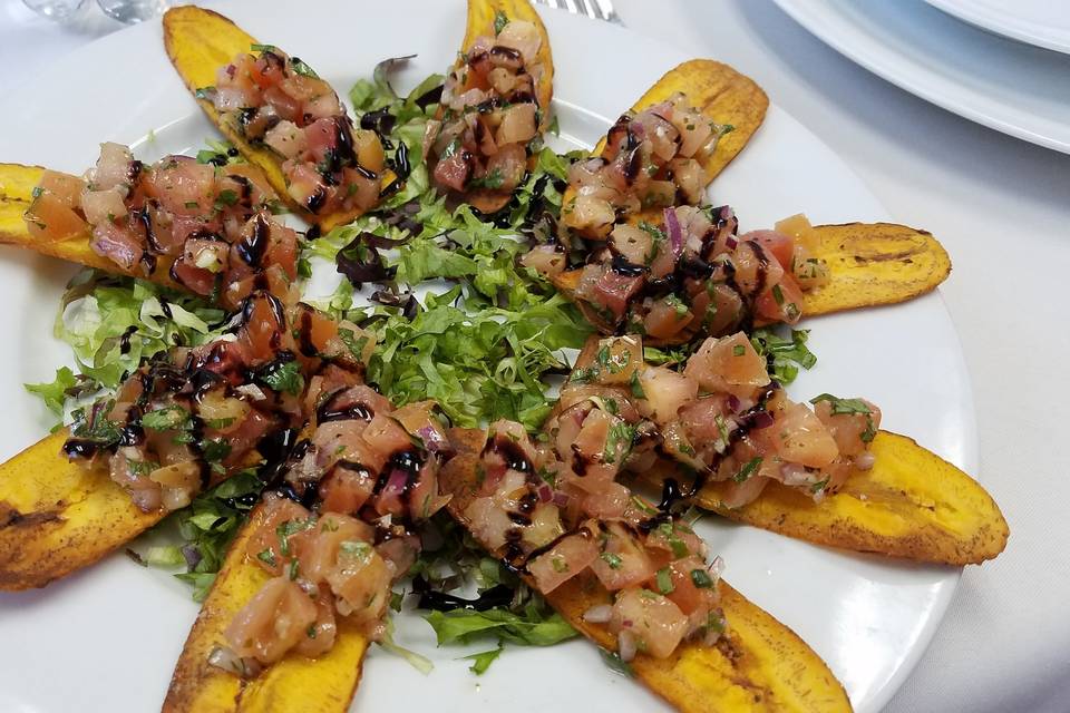 Bruschetta on Plantains