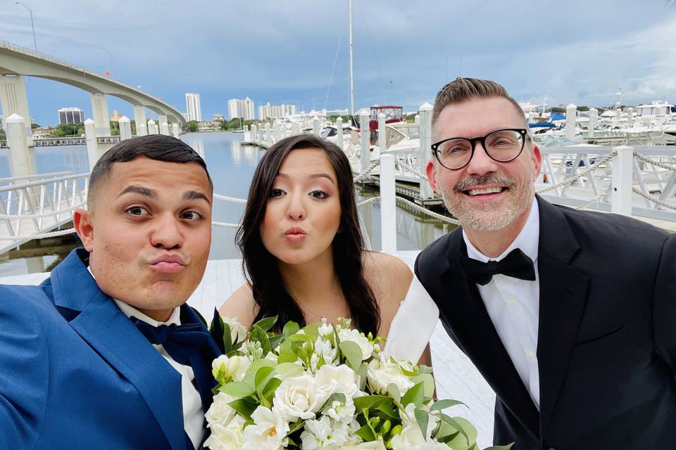 Newlywed selfie