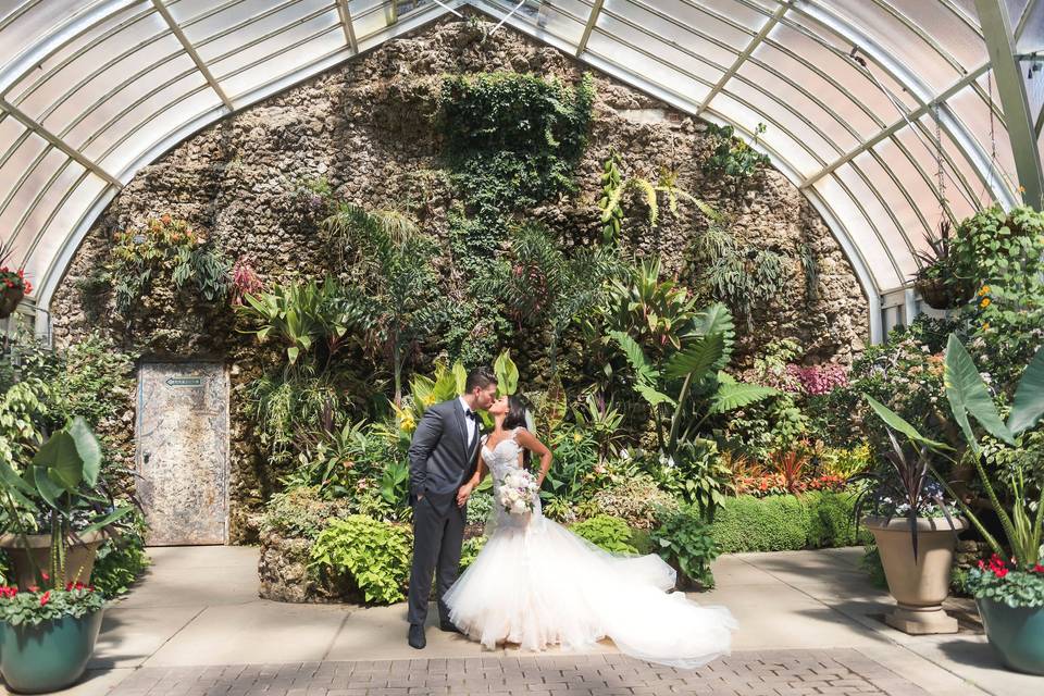 The bride and groom