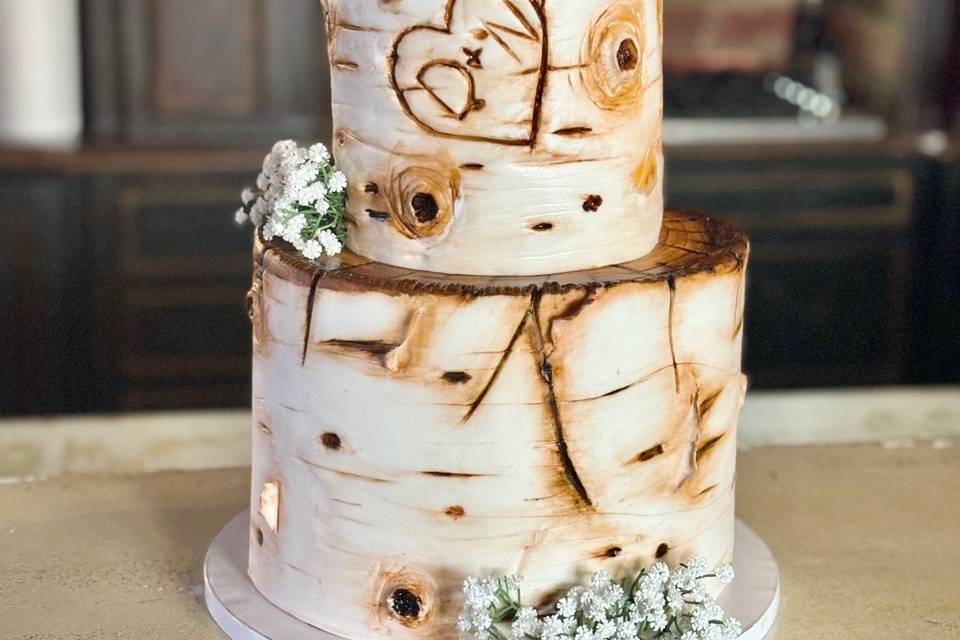 Tree like wedding cake