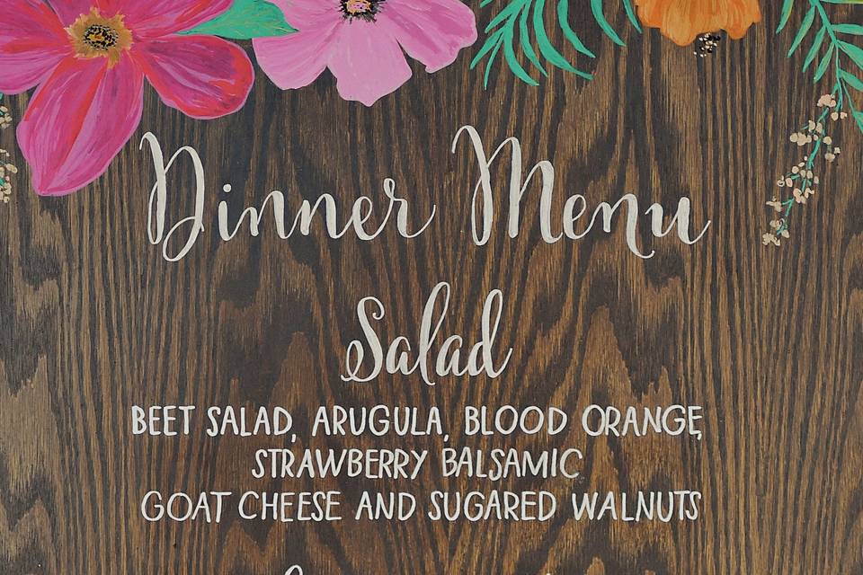 The menu