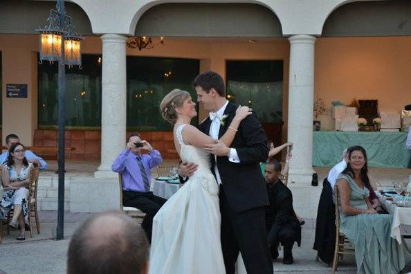 The bride and groom