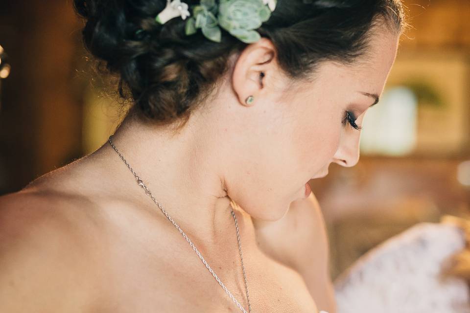 Excited bride