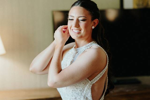 Bride getting ready