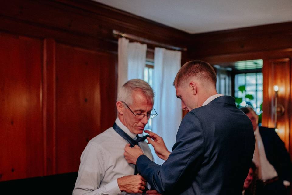 Groom and the father