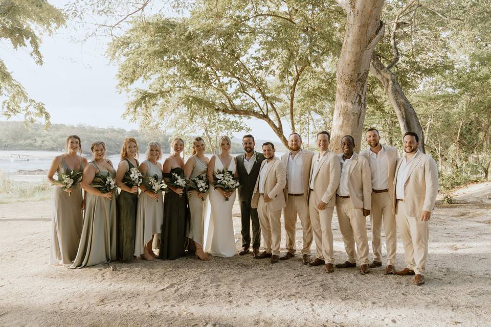 Bridal party at Tamarindo