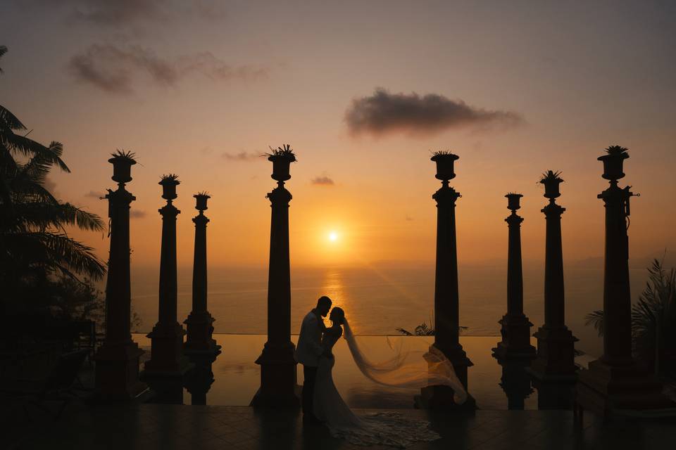 Sunset wedding