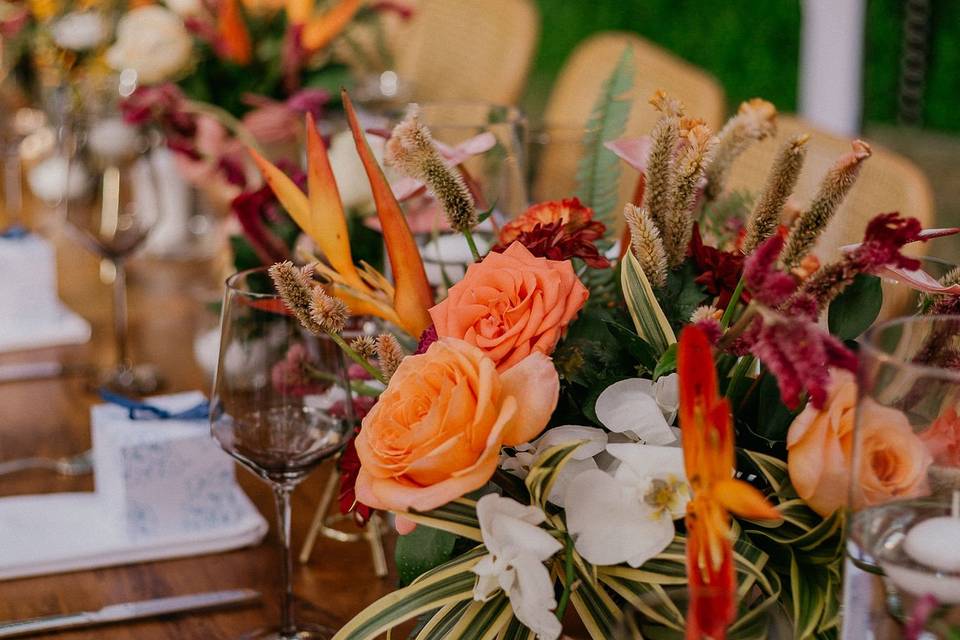Vibrant romantic wedding