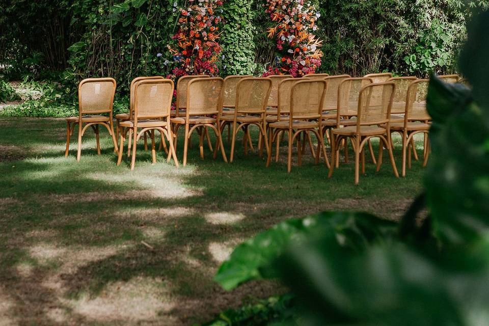 Beach garden wedding
