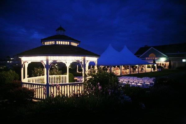 Gazebo and Tent at night