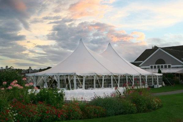 Ceremony and Tent.  Walls close on the Tent in the event of bad weather.